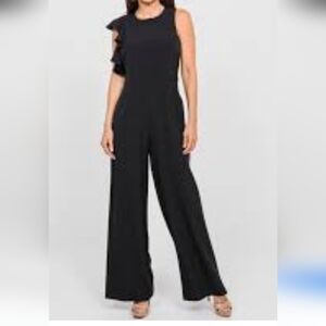 Sleek Black Jumpsuit with‎ Modern Silhouette